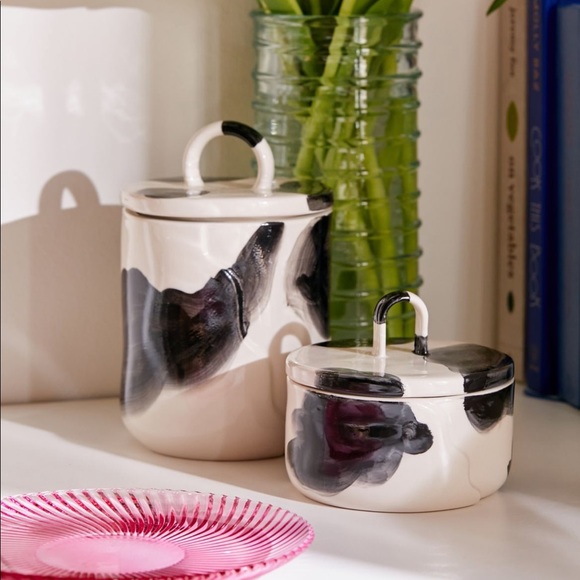 Urban Outfitters Other - Wavy Cow Print Lidded Canister